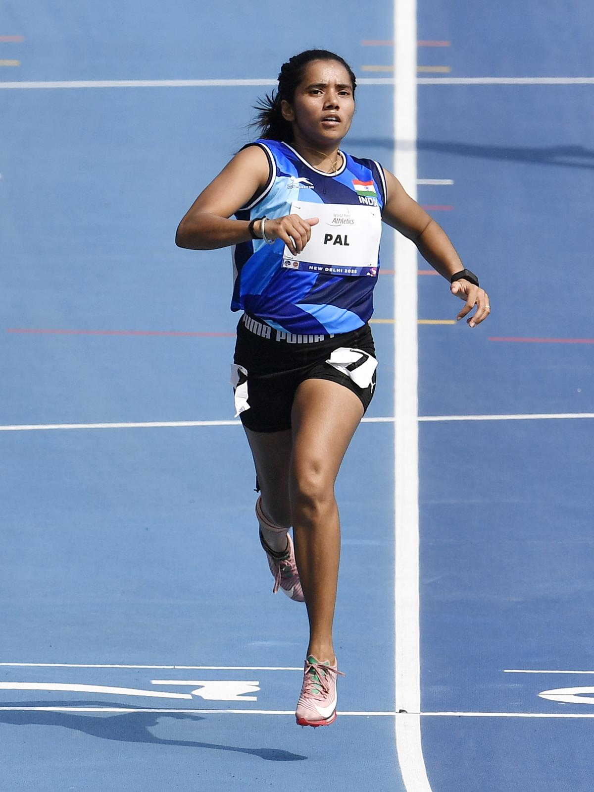 Preeti Pal finished second in the women’s 100m T35 event at the World Para Athletics Championships in New Delhi on Sunday