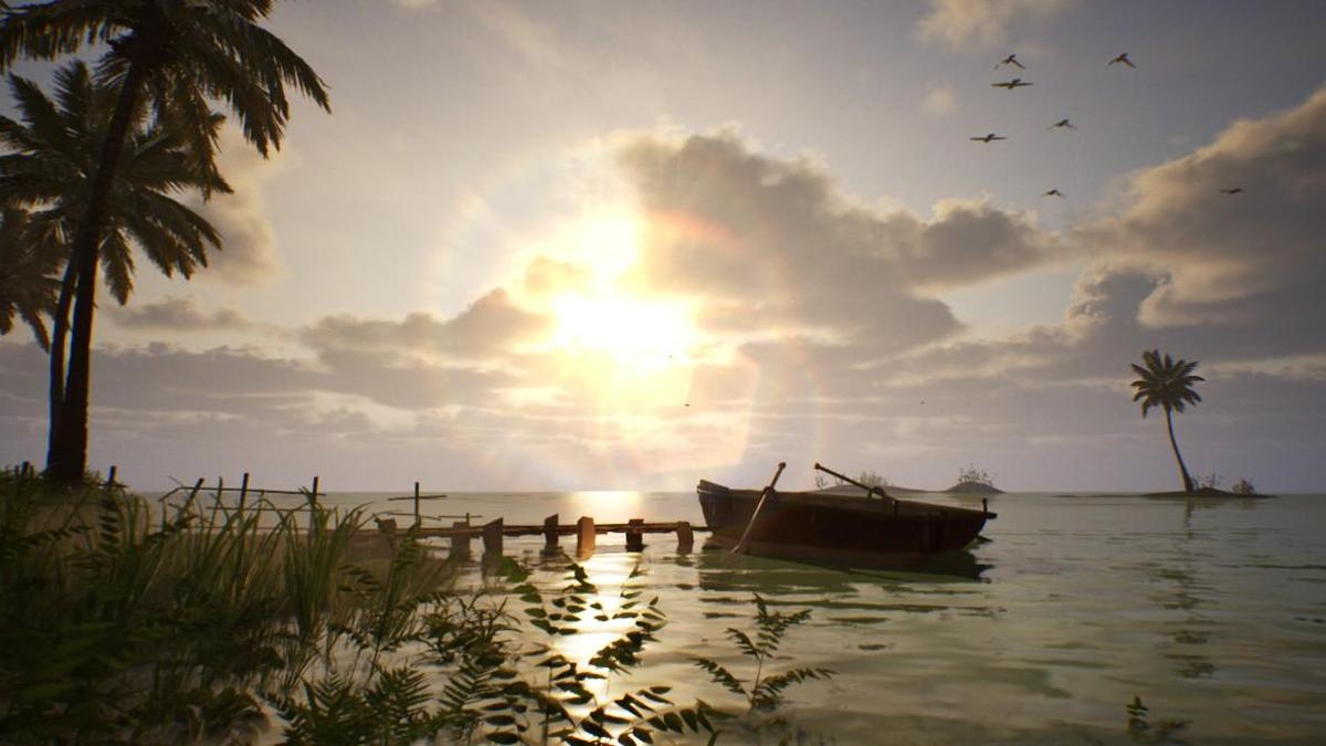 थेक्कू द्वीप से एक दृश्य थेक्कू द्वीप से एक दृश्य