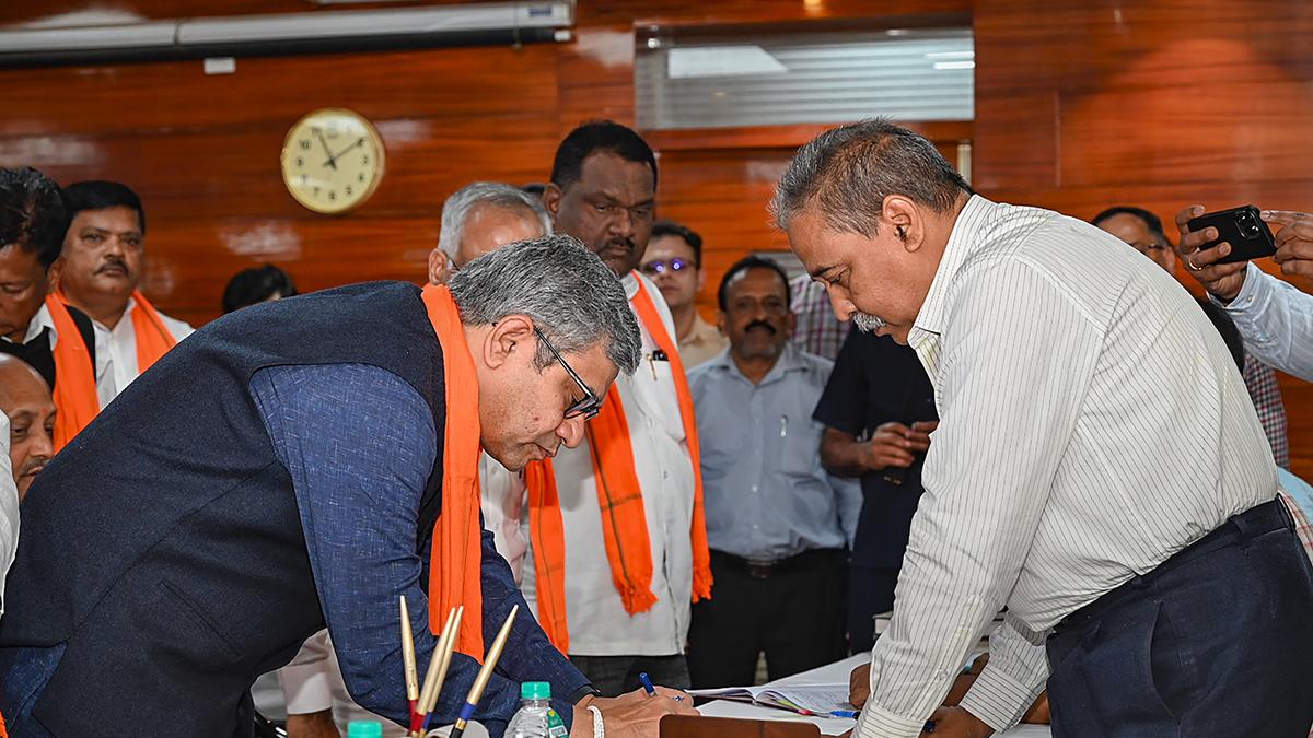 Union Minister Ashwini Vaishnaw files nomination for Rajya Sabha polls from Odisha