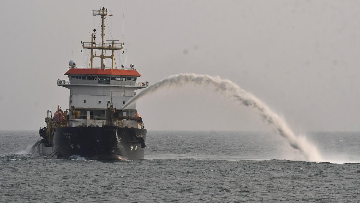 Dredging work begins at Visakhapatnam beach