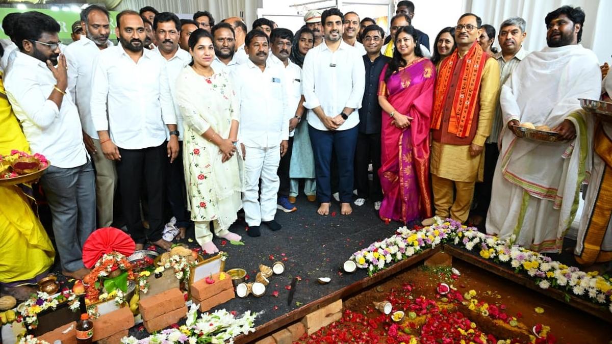 Andhra Pradesh HRD Minister Lokesh lays stone for Reliance Industries Limited’s CBG plant at Divakarapuram in Prakasam district
