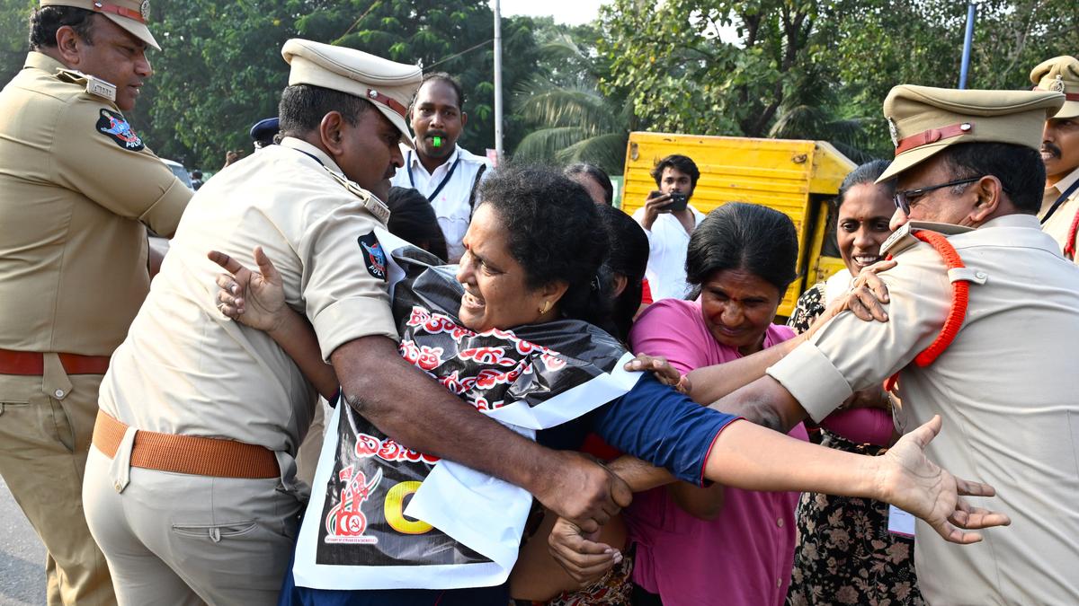 Protests erupt in Visakhapatnam during Prime Minister Narendra Modi’s visit over privatisation of steel plant