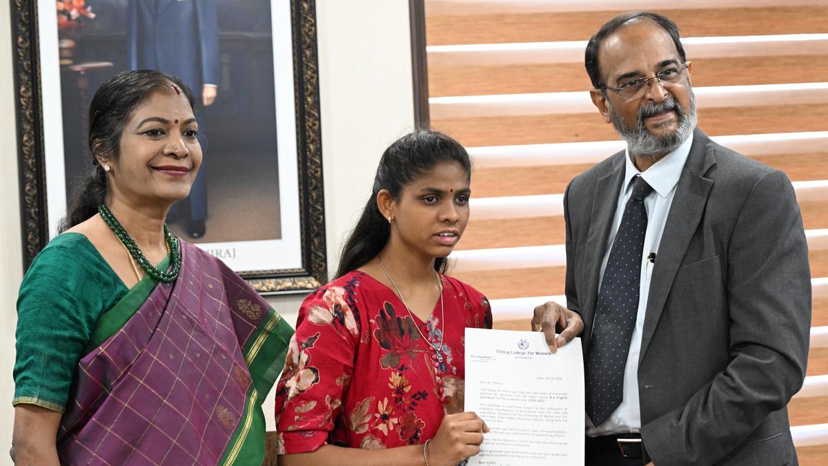 Ethiraj College offers full scholarship to visually impaired student