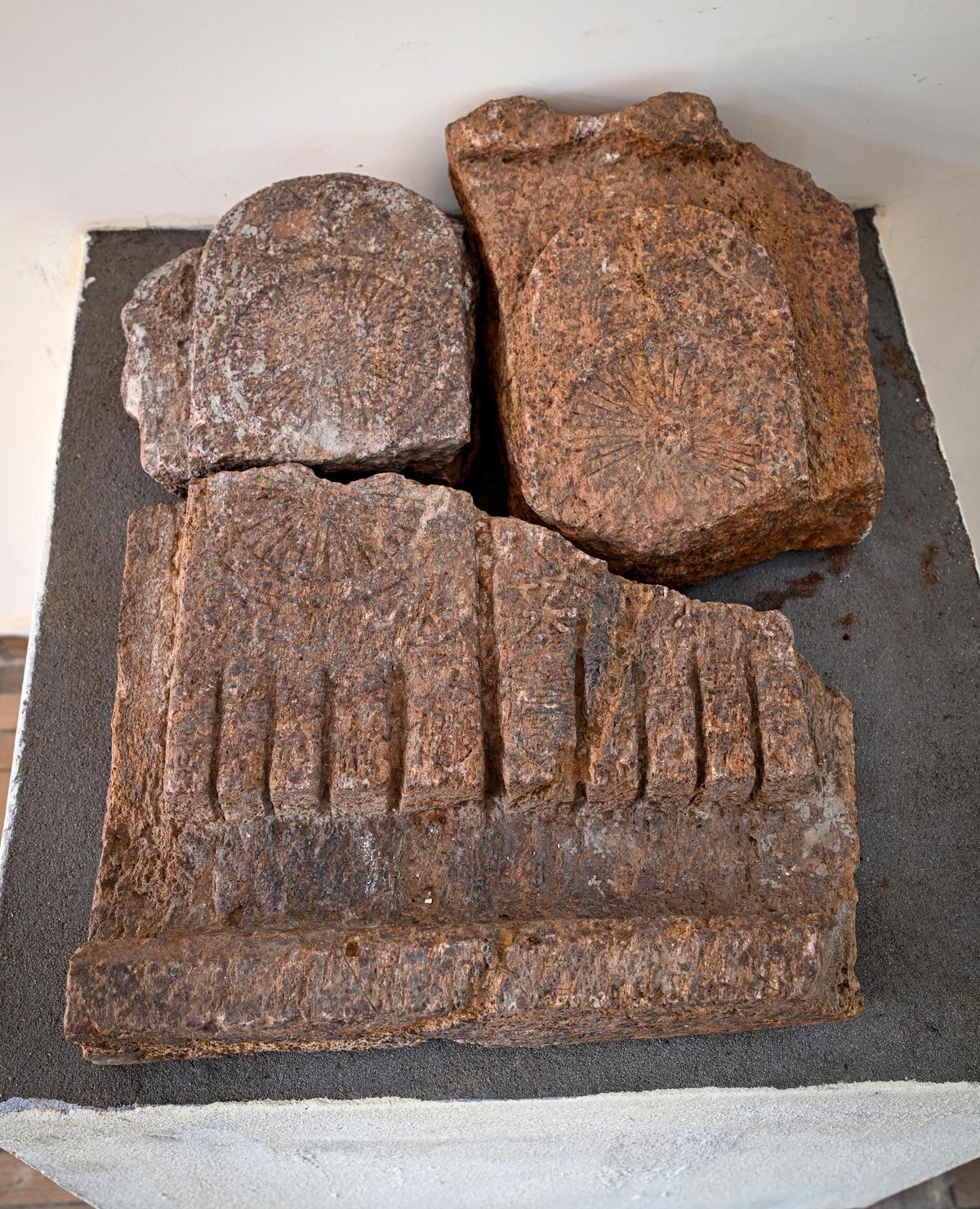 One of the excavated remains on display at the newly built Interpretation Centre at the 3rd century BC Buddhist site of Thotlakonda in Visakhapatnam. The centre, developed to showcase artefacts and explain the site’s historical significance as an ancient monastic complex overlooking the Bay of Bengal, is set to be opened to the public soon.