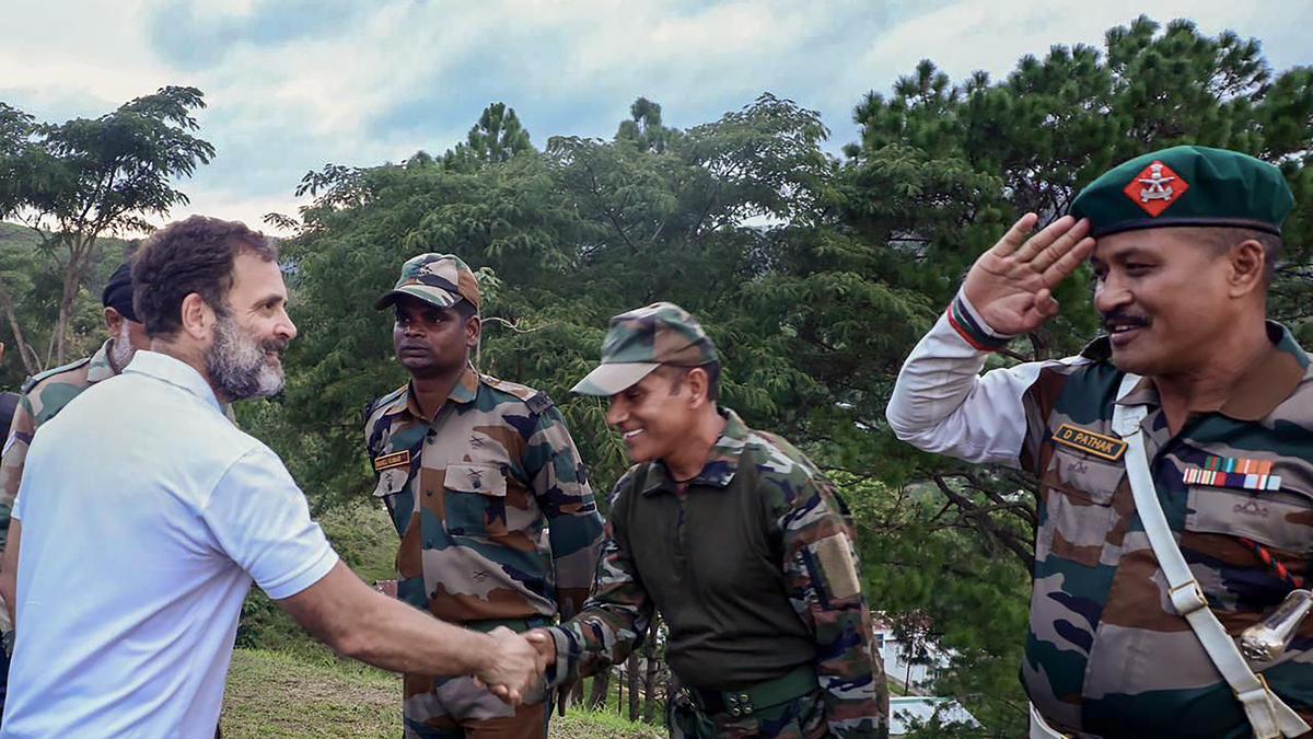 Rahul Gandhi visits relief camps in Manipur's Moirang