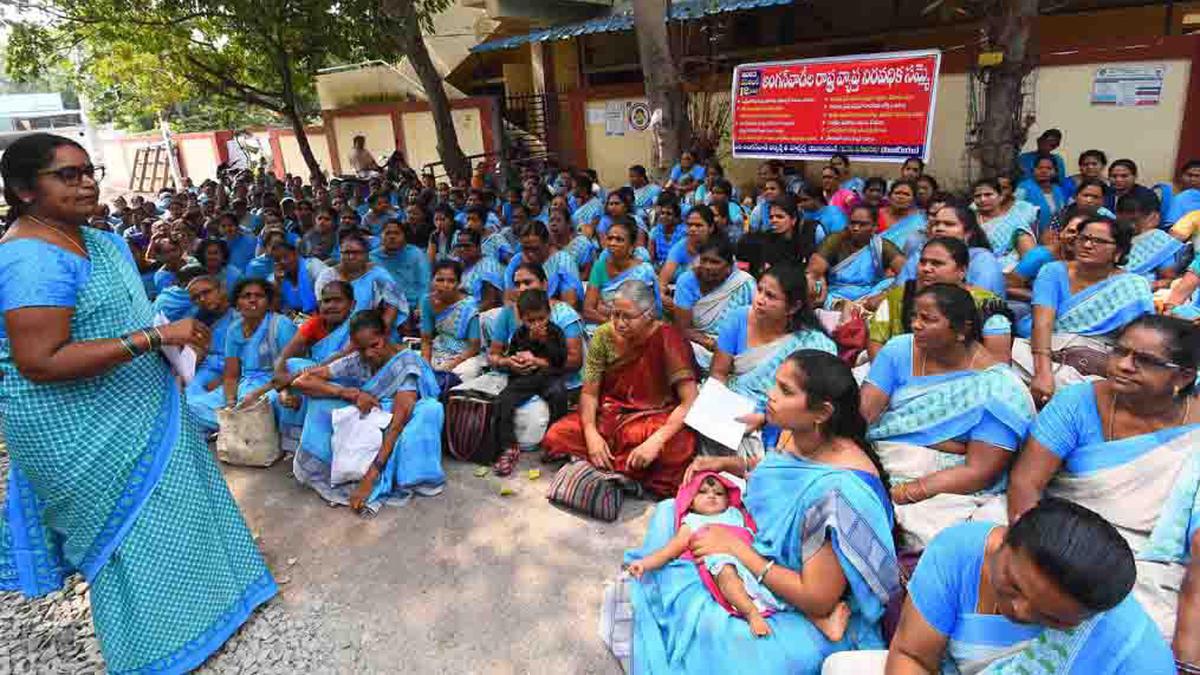 Anganwadi workers seek better pay and conditions