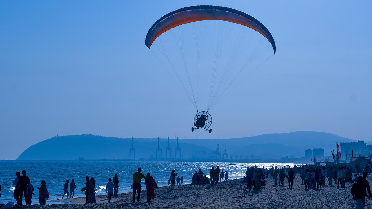 Paramotor flying likely to take off at RK Beach in Visakhapatnam soon