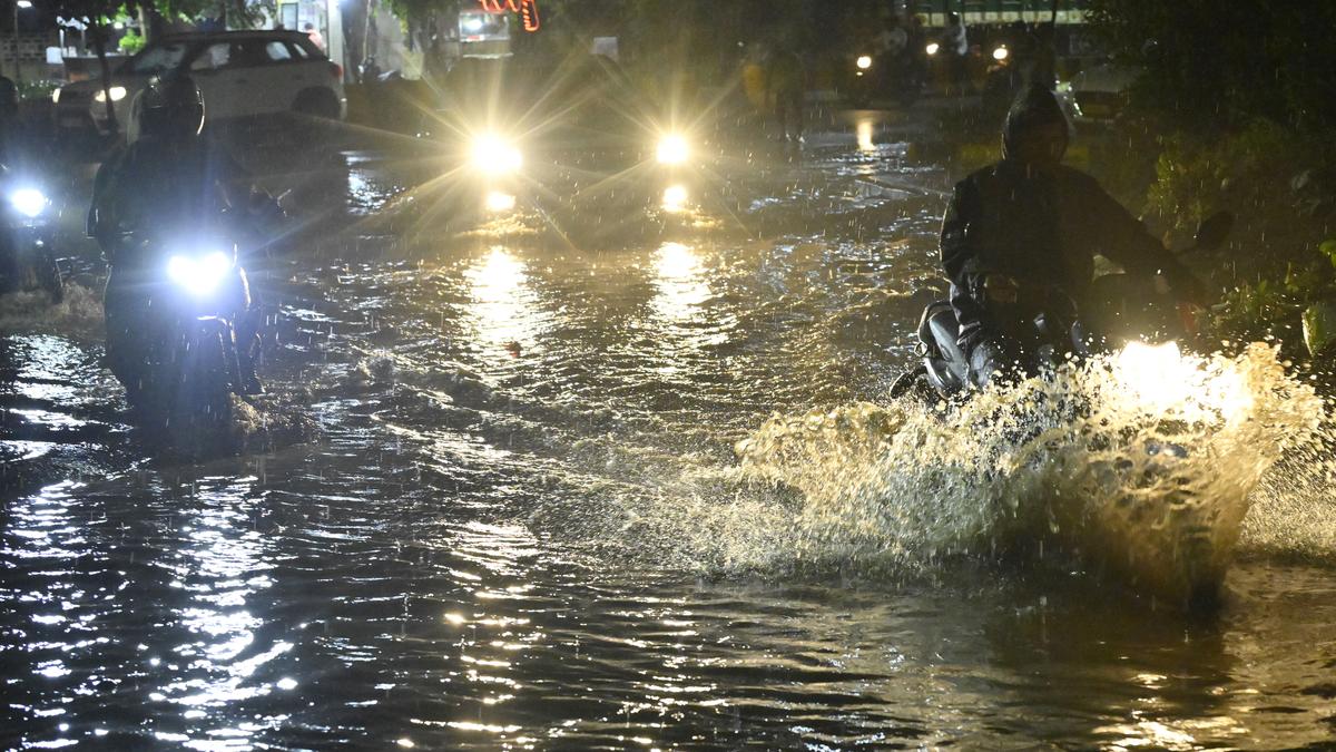 Heavy rains with lightning pound Hyderabad on Saturday evening