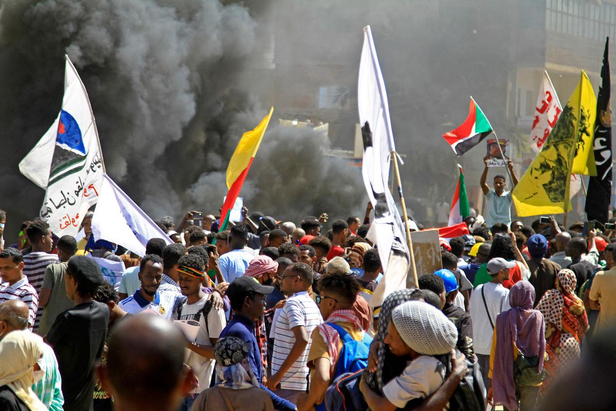 Thousands march in Khartoum on first anniversary of Sudan coup