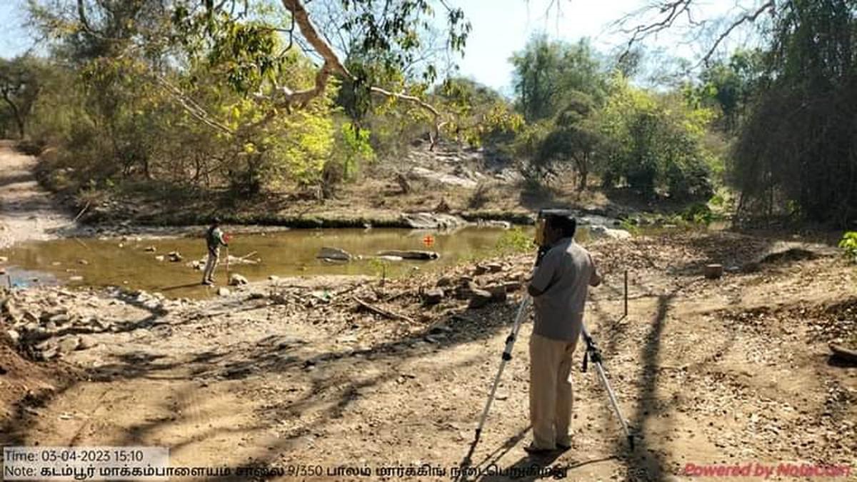 Foundation laid for two bridges across forest streams on Kadambur – Makkampalayam road