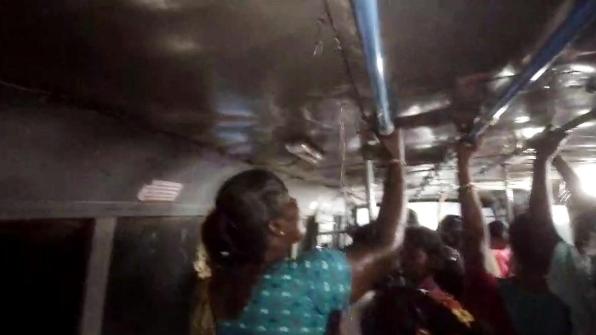 Passengers drenched as rainwater leaks through roof of TNSTC bus