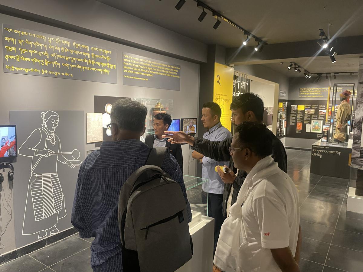 Visitors at the Tibet Museum that opened in McLeodganj last year