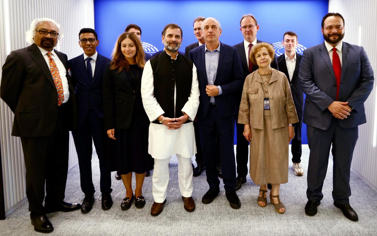 Rahul Gandhi voerde gesprekken met leden van het Europees Parlement in Brussel