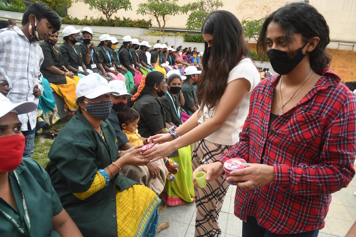 An awareness programme on menstruation in Bengaluru.