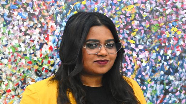 Thiruvananthapuram-based dentist Shalet MS’ solo exhibition focussed on abstracts in oil and acrylic