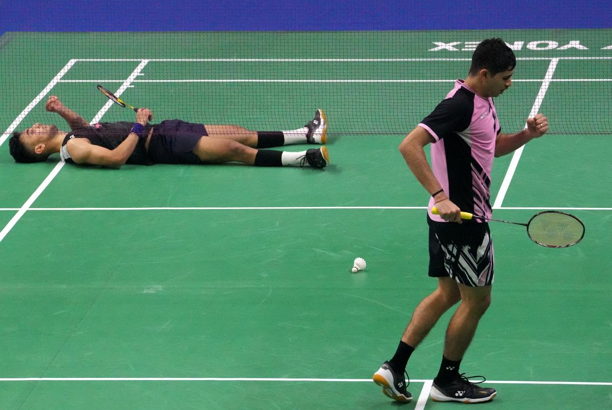 Priyanshu Rajawat who defeated Lakshya Sen during the Yonex Sunrise India Open 2024 badminton championship.