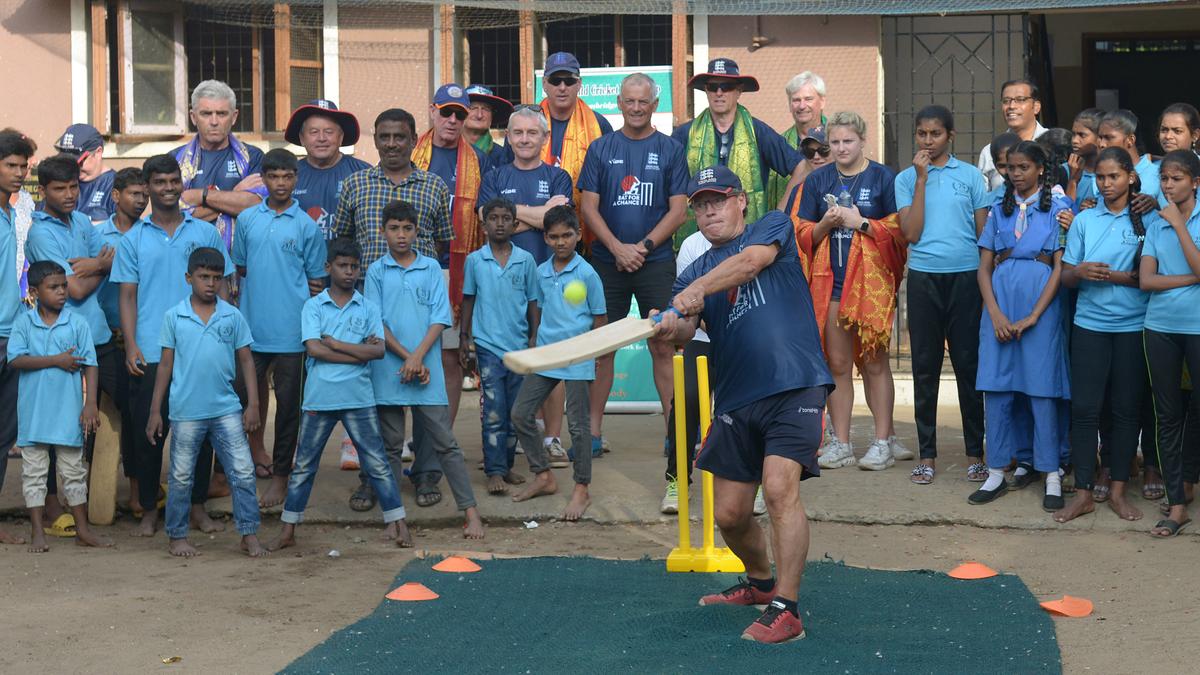 Street Child Cricket World Cup 2019 champions meet England Cricket Seniors team at Karunalaya