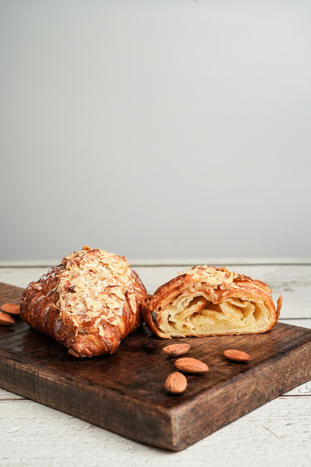 Freshly baked almond croissants is one of the croissants available in the newly-opened La Forno Cafe in Thiruvananthapuram 