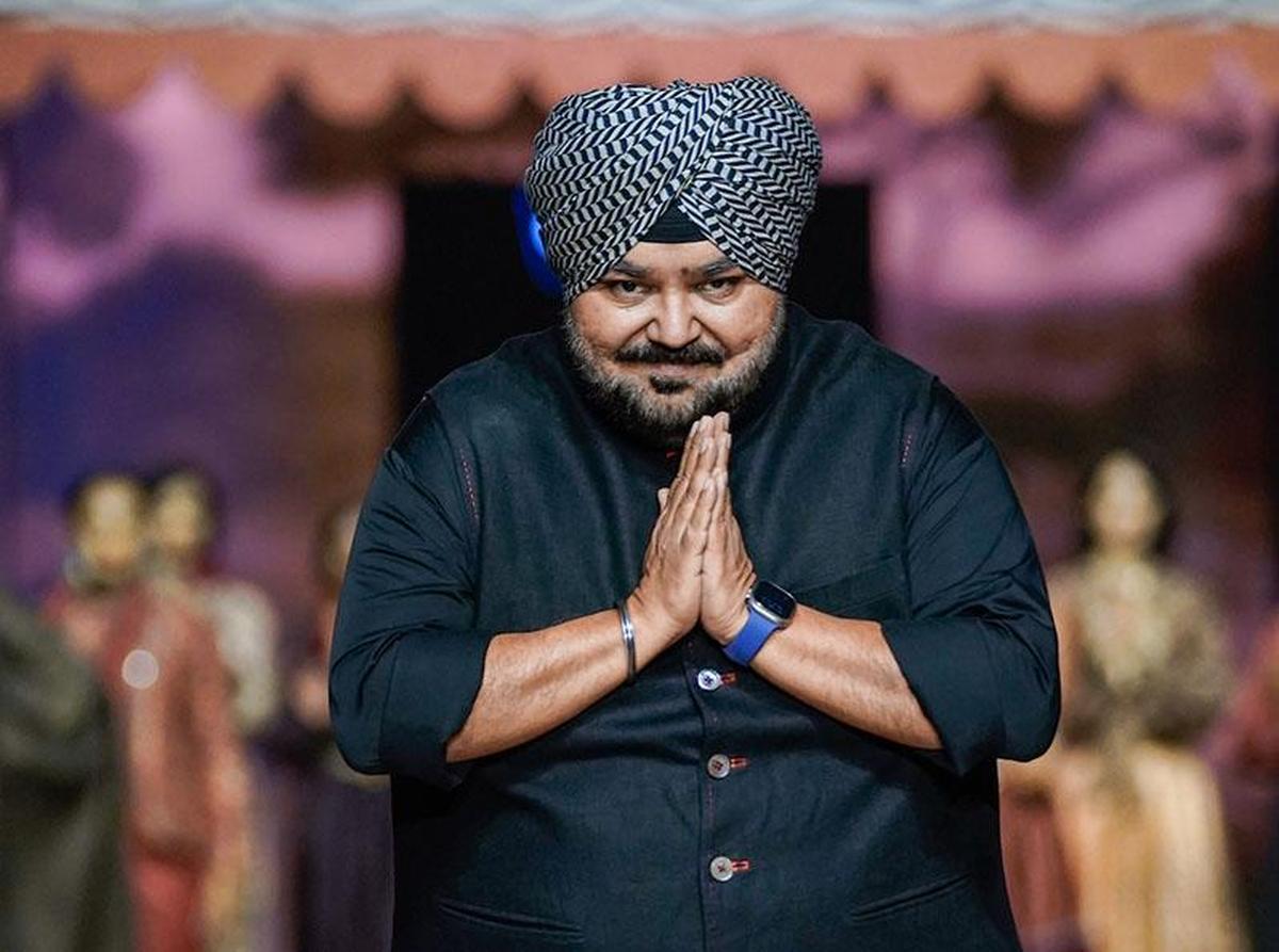 JJ VALAYA walks the ramp during R|ELANTM X JJV.KAPURTHALA at Lakmé Fashion Week 2024 at Jio World Convention centre  in Mumbai, India on 14th March 2024.