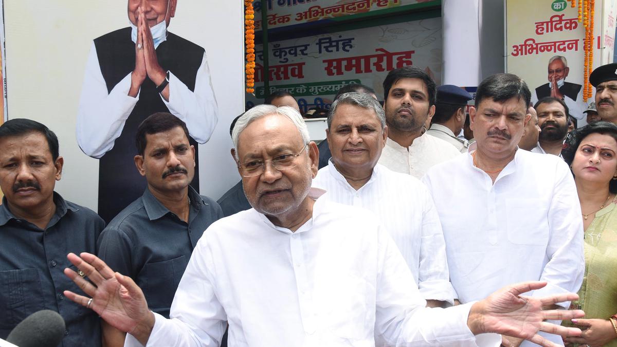 Saffron party leaders brainless: Nitish on Bihar BJP chief’s ‘ mitti mein mila denge’ remark