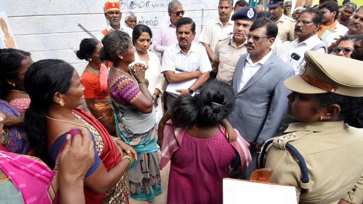 Director of National Commission for Scheduled Castes inspect Sokkadi village in Krishnagiri