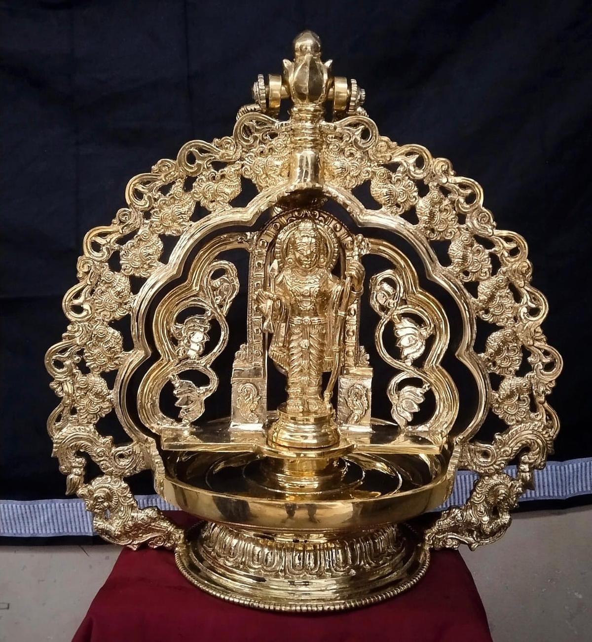 Ram Lalla Dia made by valsan which was given to the Ayanha Ram Temple