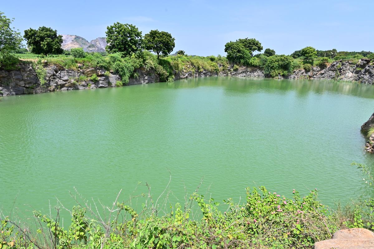 A water cistern formed by mining in Turakapalem village near Guntur.