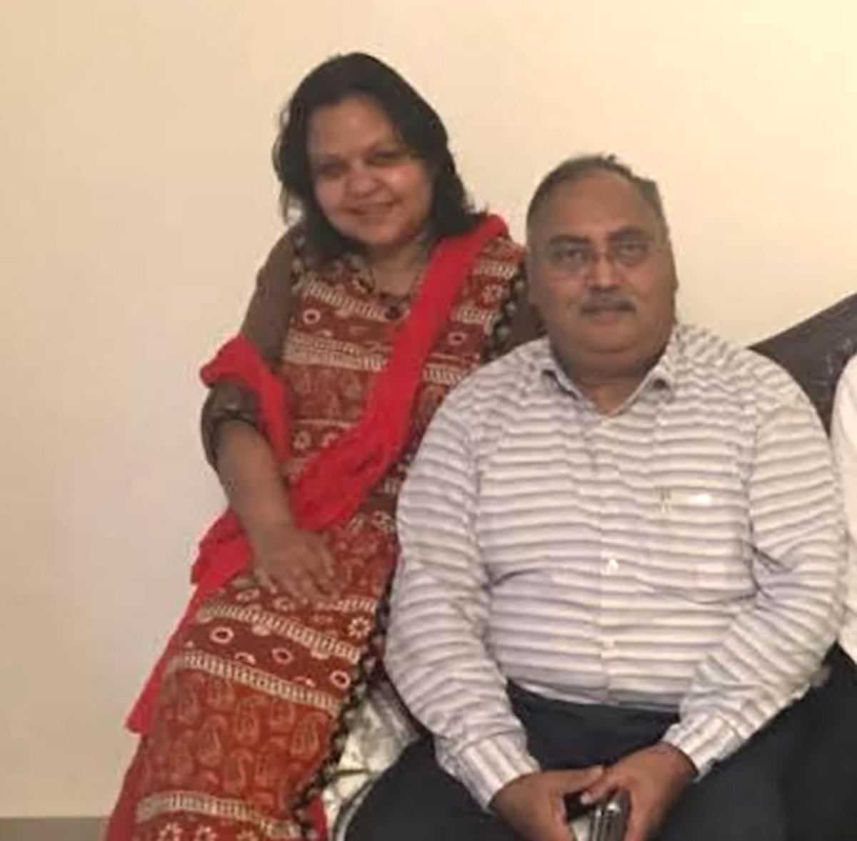 Former DGP Om Prakash with his wife, Pallavi, who has been accused of stabbing him to death.