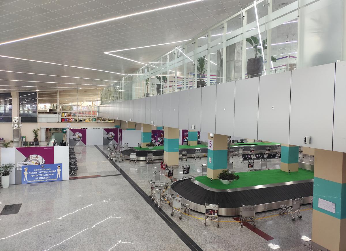 International arrival hall at new integrated terminal building at Mangaluru International Airport