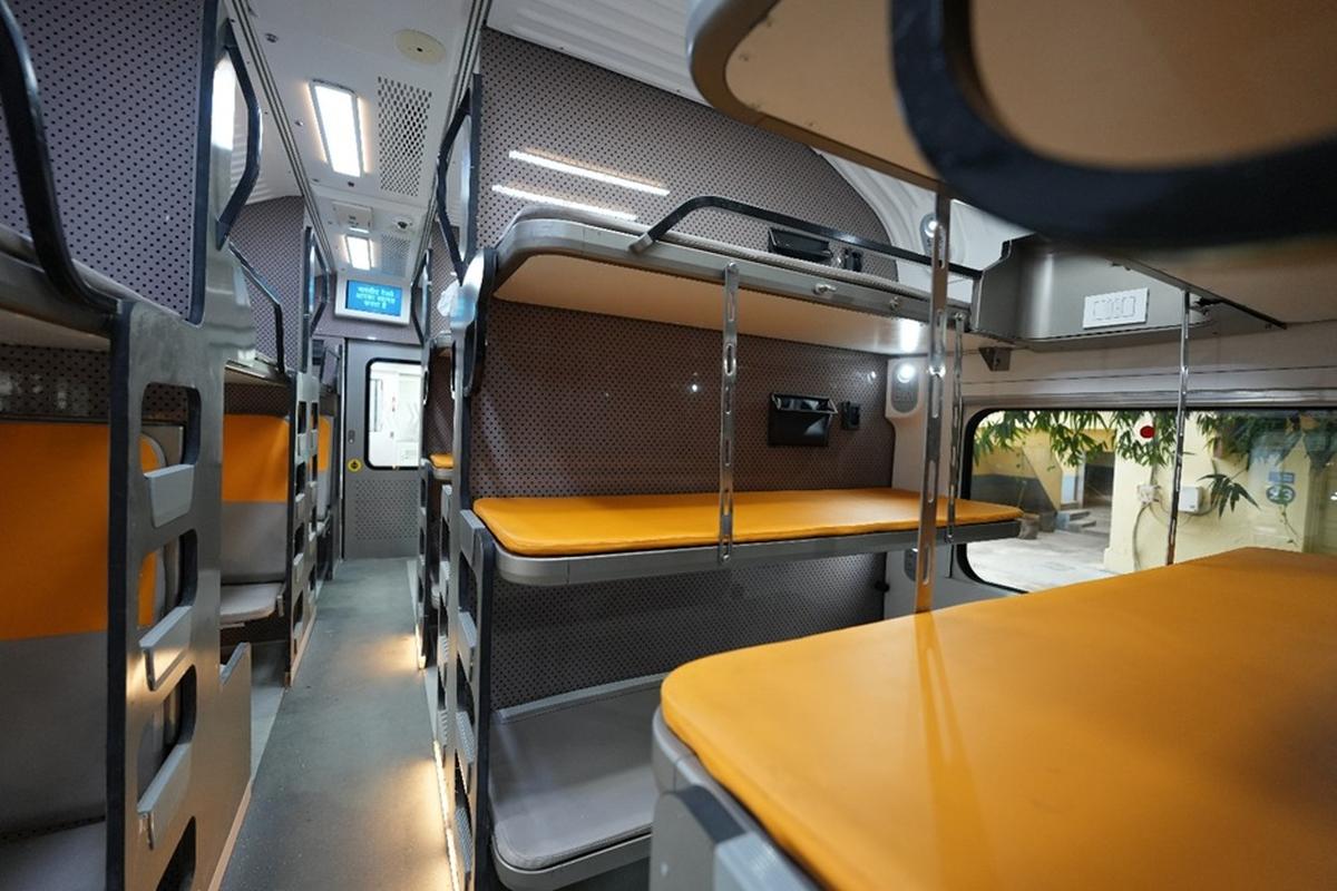 Union Minister Ashwini Vaishnaw unveils prototype version of Vande Bharat sleeper coach