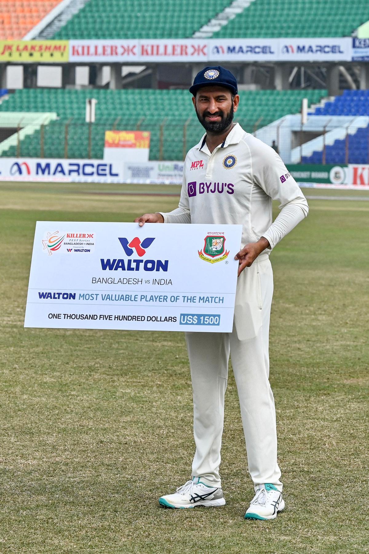 Cheteshwar Pujara, the Most Valuable Player.