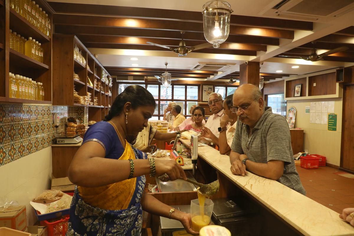  People buying Deepavali  sweets at  Ganapathy’s Butter & Ghee shop, West Mambalam 