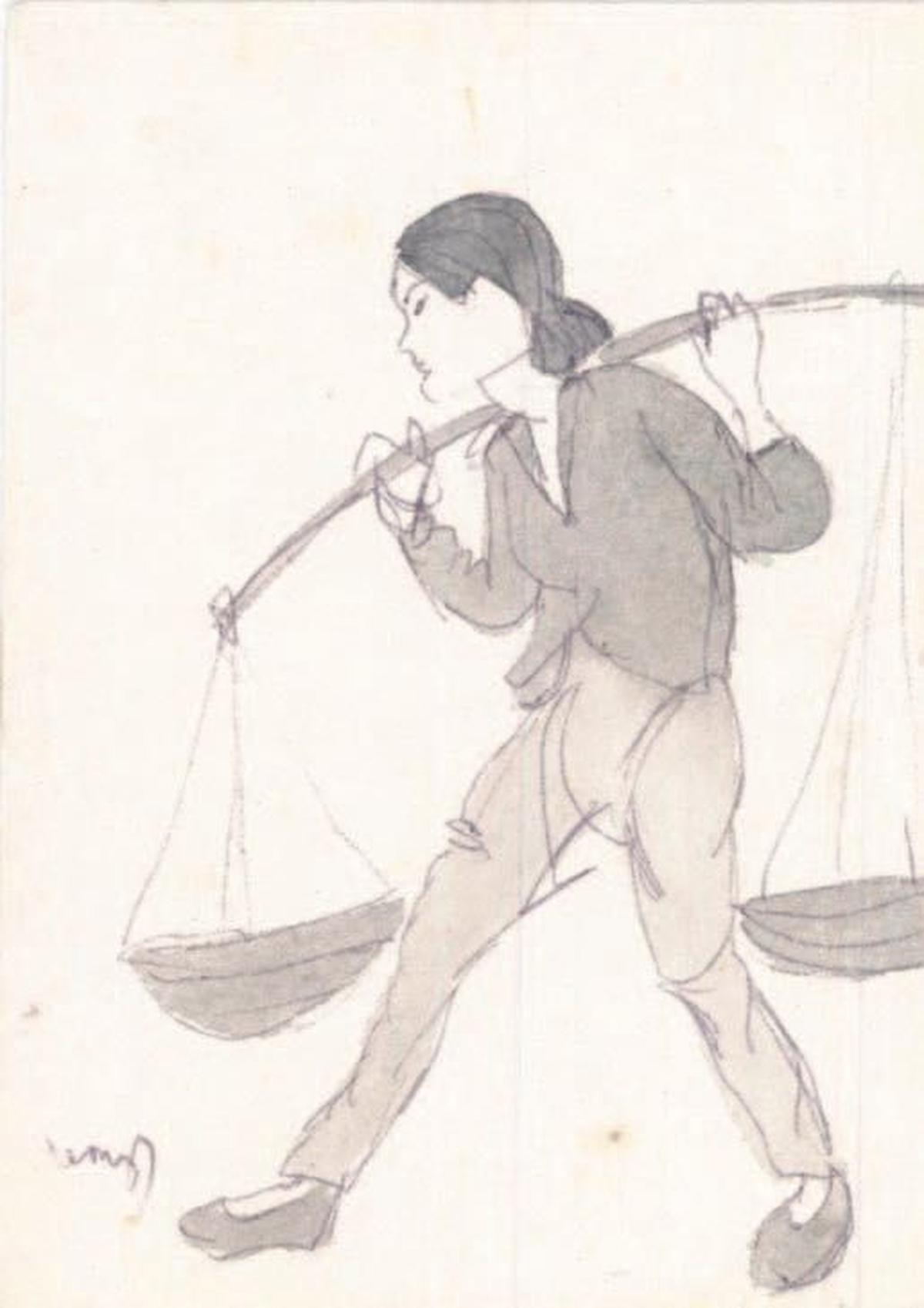 A K.G. Subramanyan sketch from China. A K.G. Subramanyan sketch from China.