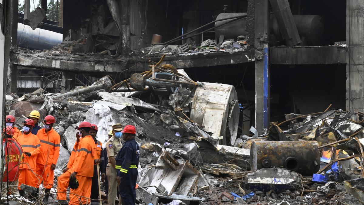 Skeletal remains found during recombing at Telangana pharma factory blast site