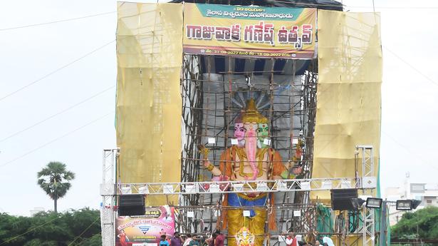 89-foot Ganesh idol immersed in Visakhapatnam