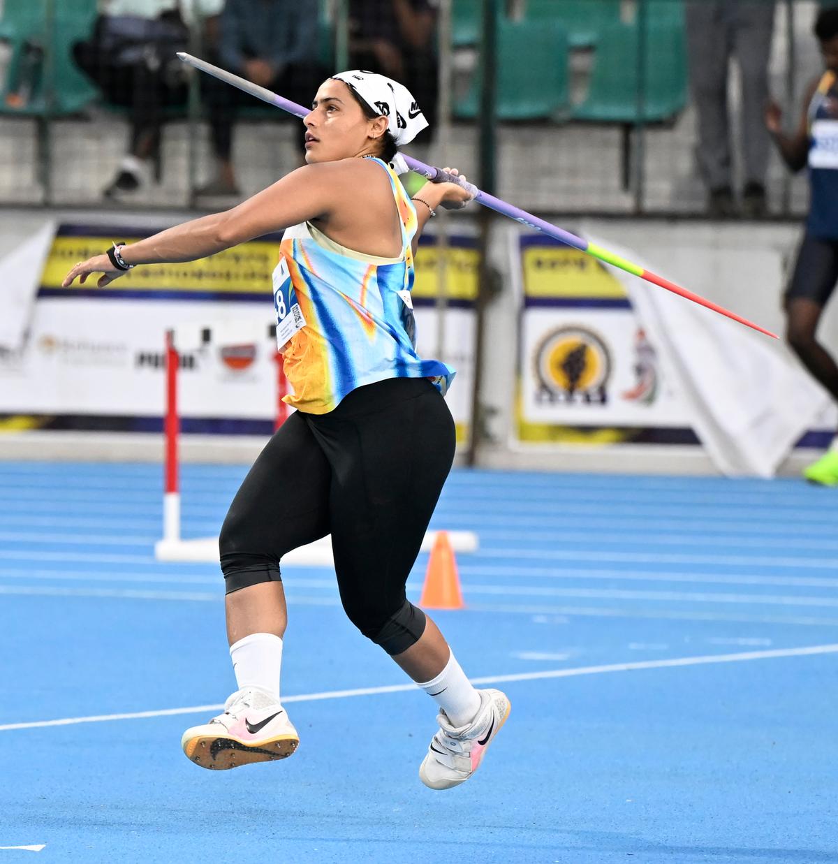 Annu Rani won the javelin title with an effort of 61.05m.