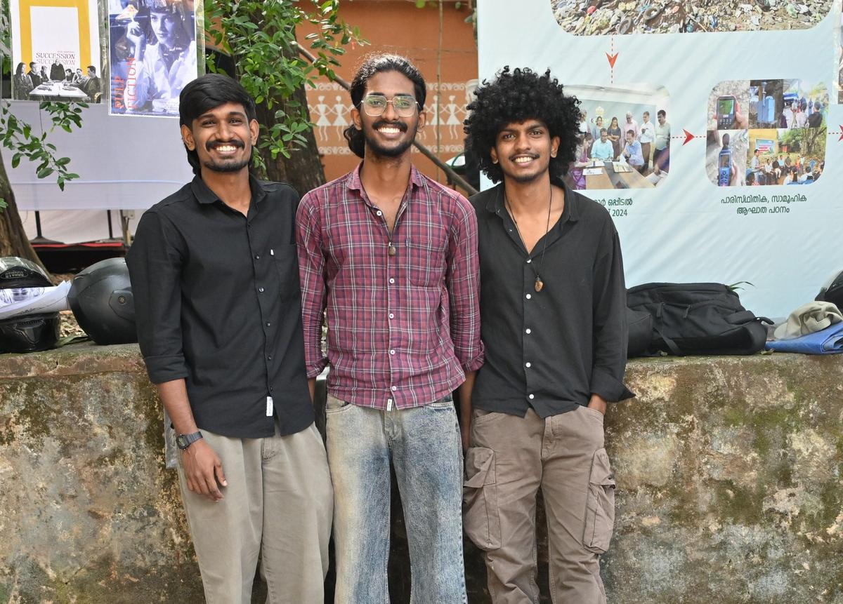 (From left) Adhilsha S, Anandakrishnan and Ajnas S