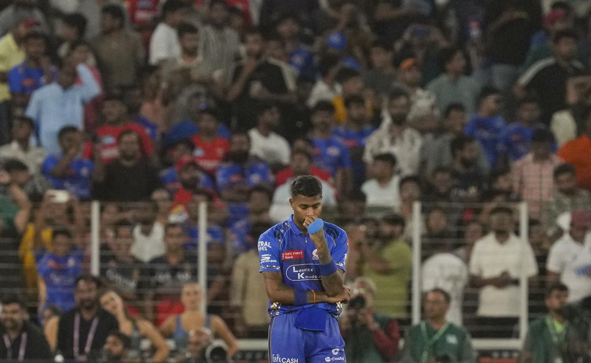 Mumbai Indians’ captain Hardik Pandya during the Indian Premier League (IPL) 2025 Qualifier 2 cricket match between Mumbai Indians and Punjab Kings, at the Narendra Modi Stadium, in Ahmedabad, on June 1, 2025. 