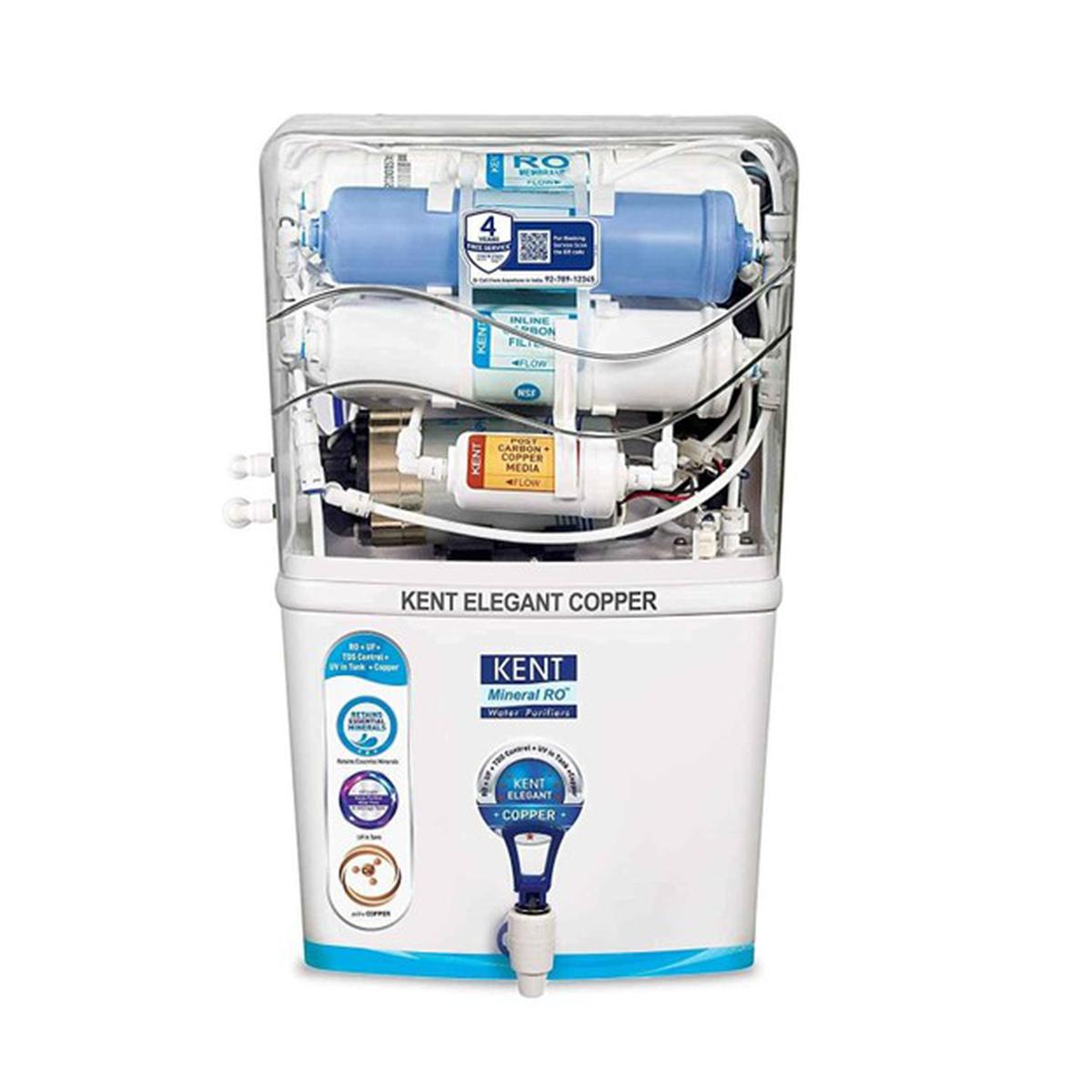 AQUA D PURE Copper RO Water Purifier with UV, UF and TDS Controller |  12Liter | Fully Automatic Function and Best For Home and Office