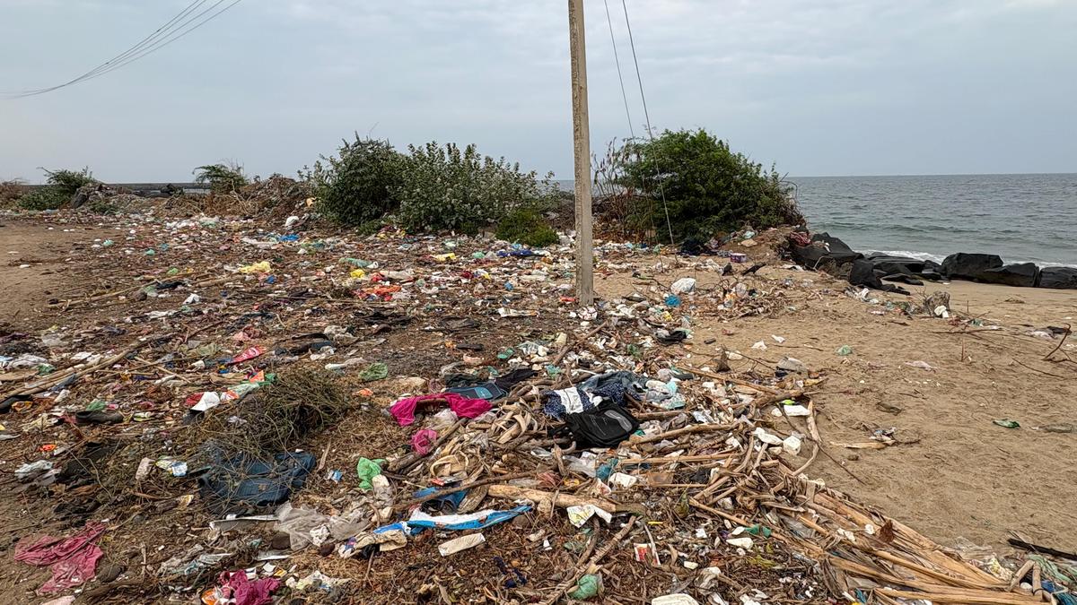 With waste disposal system absent, historic Poompuhar beach turns into an eyesore