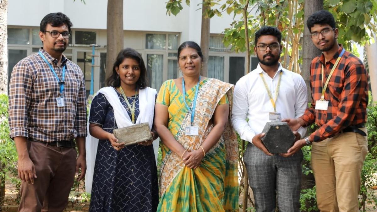 Salem Sona college students make poly bricks out of PPE waste
