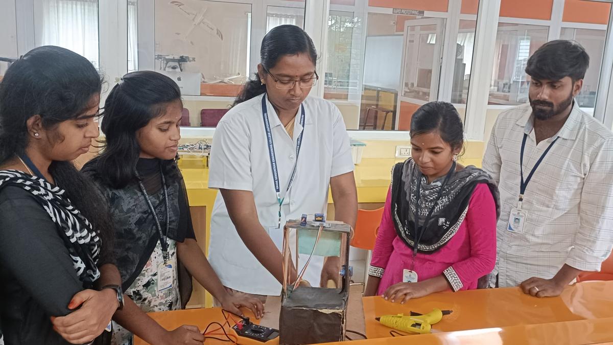 Students of Erode Sengunthar Engineering College develop low-cost palm jaggery production machine
