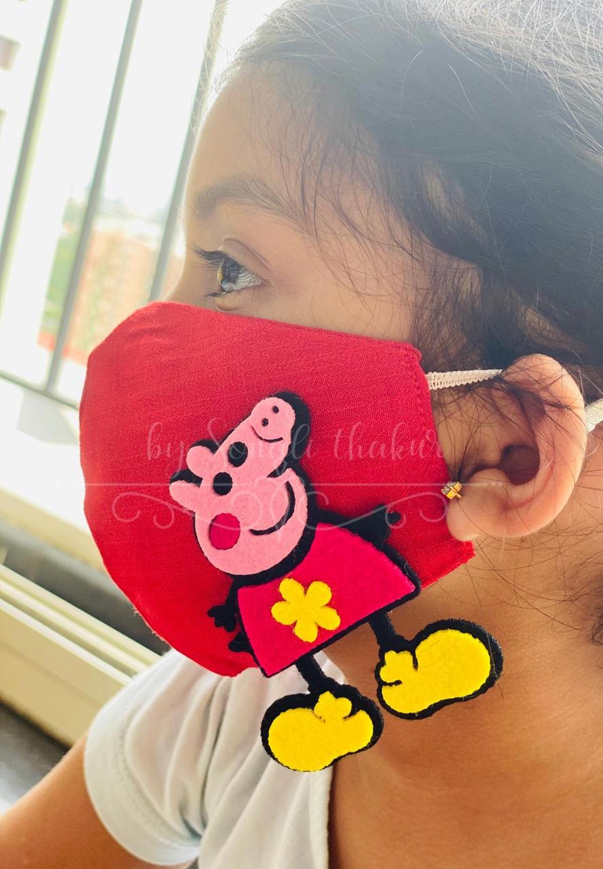 The viral mask Sonali designed for children during Covid-19