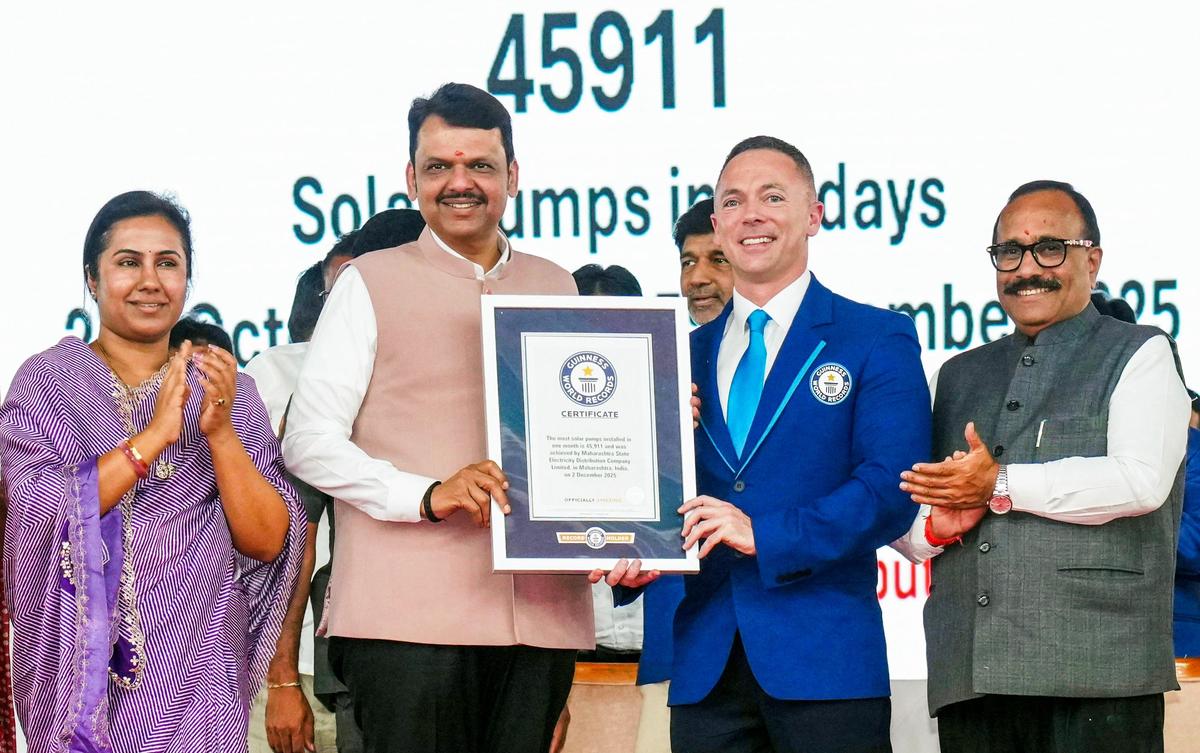 thehindu.com - The Hindu Bureau - Maharashtra installs over 45,000 solar agricultural pumps in a month, claims world record