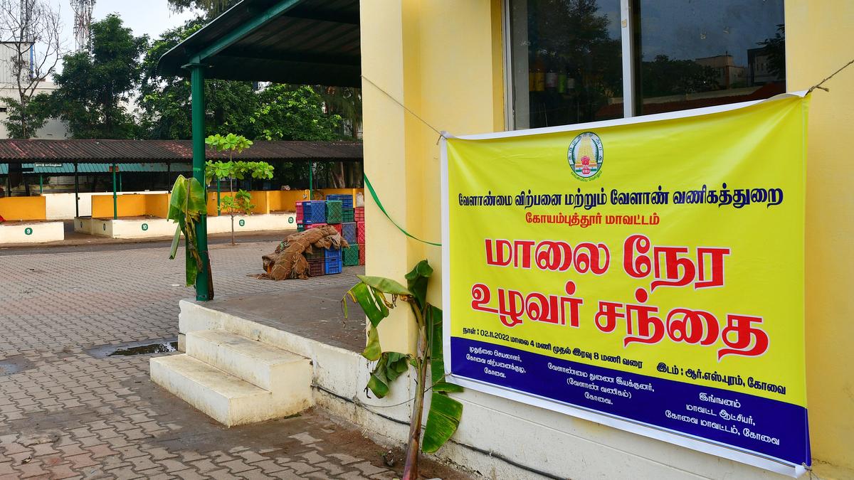 Evening Uzhavar Sandhais see poor response in Coimbatore, Tiruppur