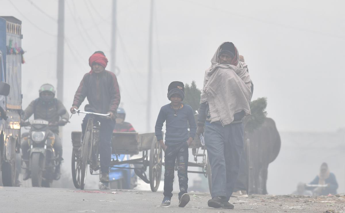 A thick layer of fog seen in New Delhi on a cold January 16 morning.