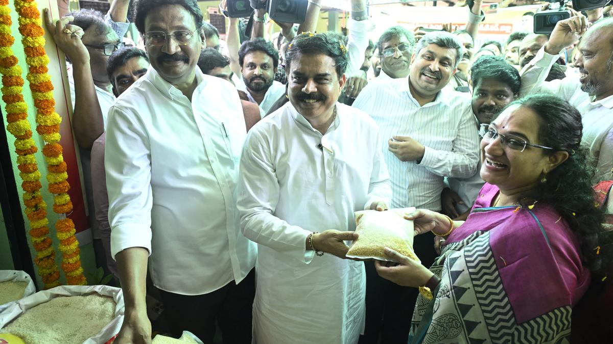 Civil Supplies Minister launches sale of rice, red gram at subsidized prices