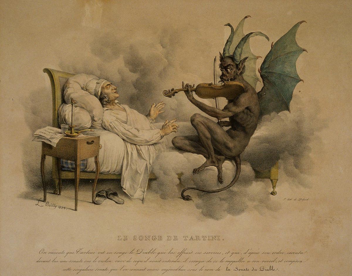 Le Songe de Tartini par Louis-Léopold Boilly 1824.