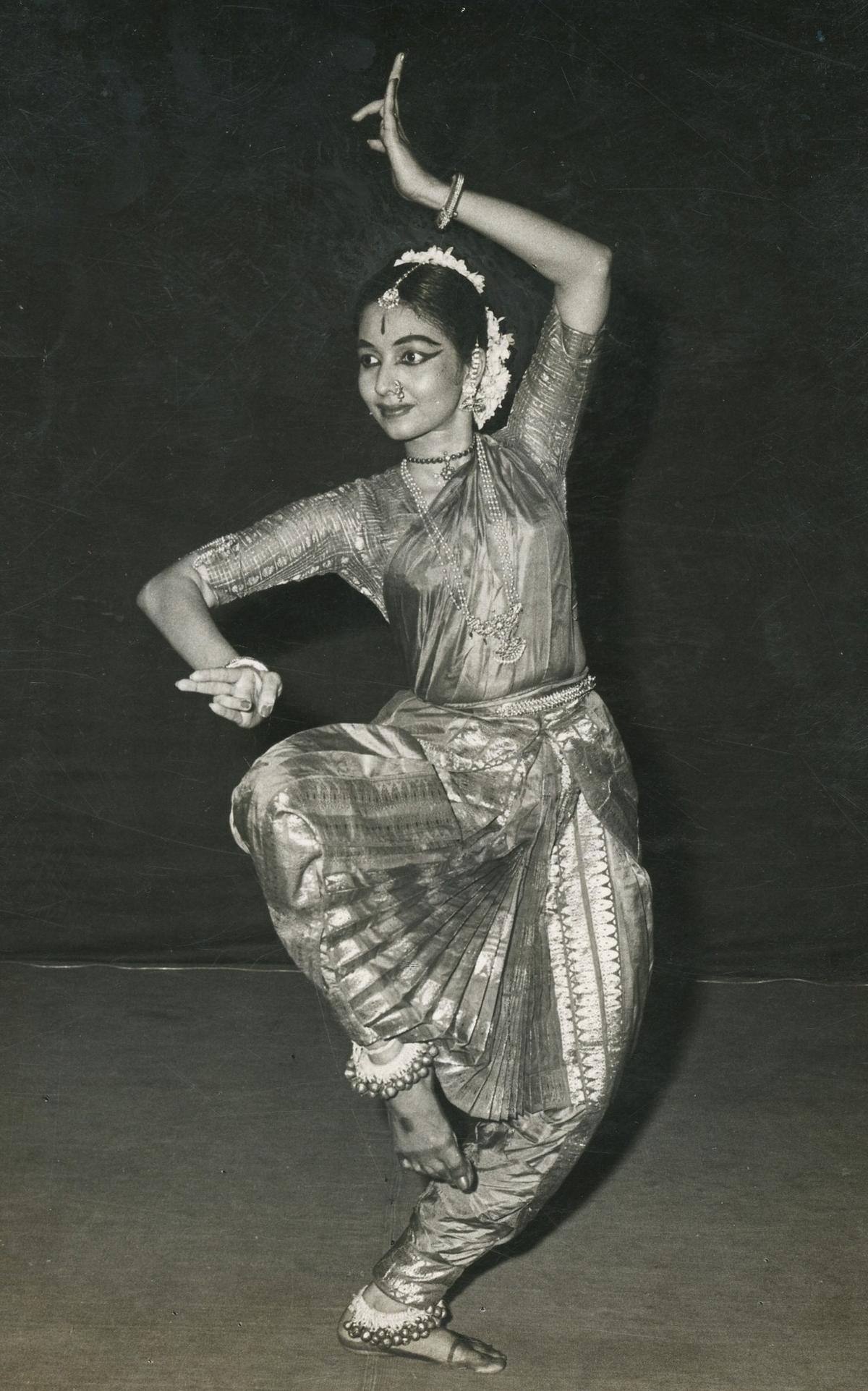 A young Yamini Krishnamurthy during a performance.