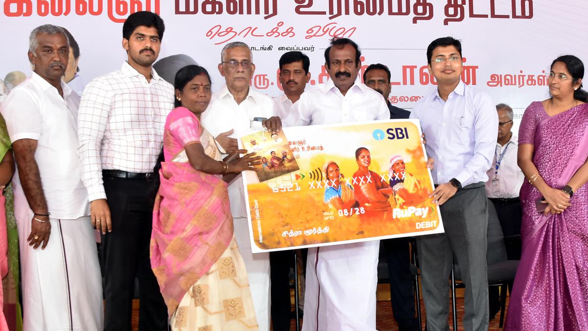 T.N. Ministers hand over Rupay cards to ‘Kalaignar Magalir Urimai’ scheme beneficiaries in Coimbatore and Tiruppur districts